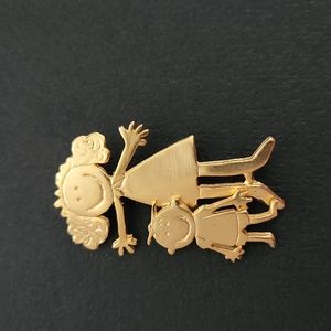 Gold plated teacher,mother pin